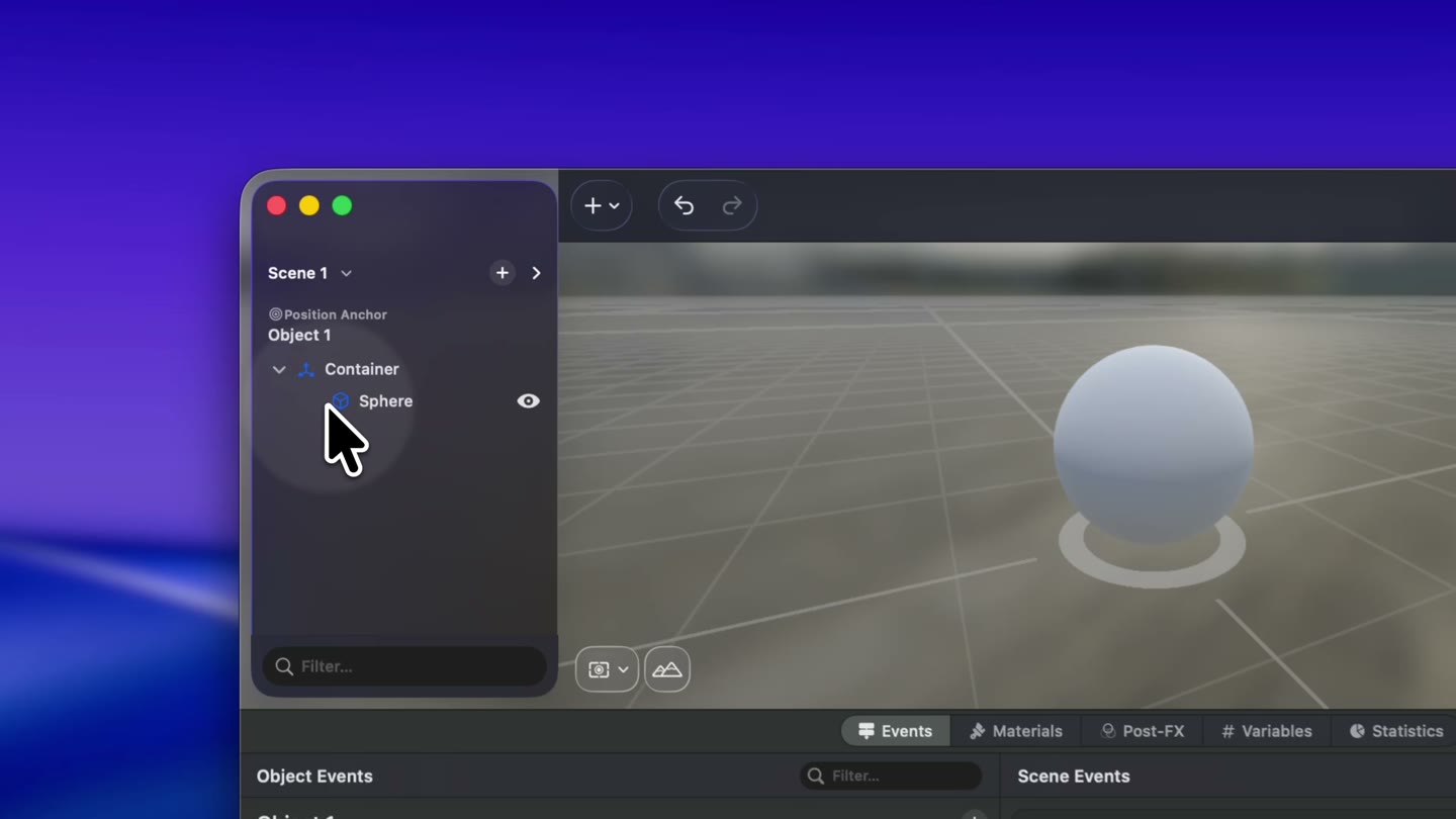 Switch an object's kind – Primitive, Integrated asset, User Interface, or Custom model.